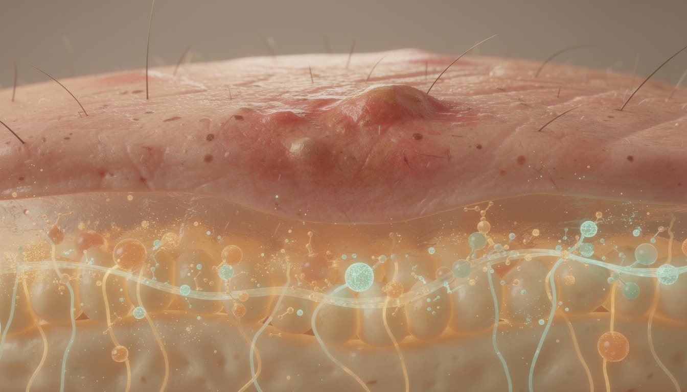 découvrez comment les adipokines, des molécules produites par les cellules graisseuses, influencent l'inflammation de la peau et leur impact souvent méconnu sur la santé cutanée.